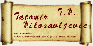 Tatomir Milosavljević vizit kartica